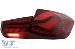 Преобразуване на OLED Задни светлини в M4 Дизайн , подходящи за BMW Серия 3 F30 Pre LCI & LCI (2011-2019) F35 F80 Червен Чисто с Динамичен последователни светлини за завиване-image-6084410