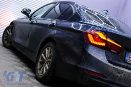 Преобразуване на OLED Задни светлини в M4 Дизайн , подходящи за BMW Серия 3 F30 Pre LCI & LCI (2011-2019) F35 F80 Червен Чисто с Динамичен последователни светлини за завиване-image-6089453