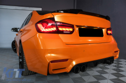 Преобразуване на OLED Задни светлини в M4 Дизайн , подходящи за BMW Серия 3 F30 Pre LCI & LCI (2011-2019) F35 F80 Червен дим с Динамичен последователни светлини за завиване-image-6084680