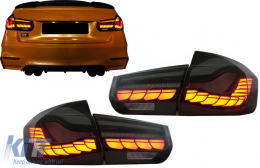 Преобразуване на OLED Задни светлини в M4 Дизайн , подходящи за BMW Серия 3 F30 Pre LCI & LCI (2011-2019) F35 F80 Червен дим с Динамичен последователни светлини за завиване-image-6086097