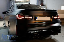 Преобразуване на OLED Задни светлини в M4 Дизайн , подходящи за BMW Серия 3 F30 Pre LCI & LCI (2011-2019) F35 F80 Червен дим с Динамичен последователни светлини за завиване-image-6109610