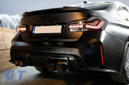 Преобразуване на OLED Задни светлини в M4 Дизайн , подходящи за BMW Серия 3 F30 Pre LCI & LCI (2011-2019) F35 F80 Червен дим с Динамичен последователни светлини за завиване-image-6109611