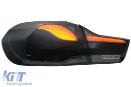 OLED Задни светлини подходящи за BMW Серия 4 F32 F33 F36 M4 F82 F83 (2013-03.2019) Червен дим с Динамичен последователни светлини за завиване-image-6088406