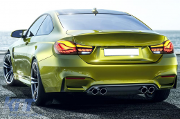 OLED Задни светлини подходящи за BMW Серия 4 F32 F33 F36 M4 F82 F83 (2013-03.2019) Червен дим с Динамичен последователни светлини за завиване-image-6088422