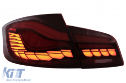 OLED Задни светлини , подходящи за BMW 5 Series F10 (2011-2017) Червени Чисто с Динамичен последователни светлини за завиване-image-6096132