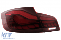 OLED Задни светлини , подходящи за BMW 5 Series F10 (2011-2017) Червени Чисто с Динамичен последователни светлини за завиване-image-6096146