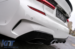 Oloklhroménes epektáseis kit amaxómatos katállhles gia BMW Seirá 3 G20 Sedan G21 Touring (2018-up) M340i Antagonismós Schediasmós Mavro Tips-image-6092834