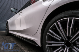 Oloklhroménes epektáseis kit amaxómatos katállhles gia BMW Seirá 3 G20 Sedan G21 Touring (2018-up) M340i Antagonismós Schediasmós Mavro Tips-image-6092837