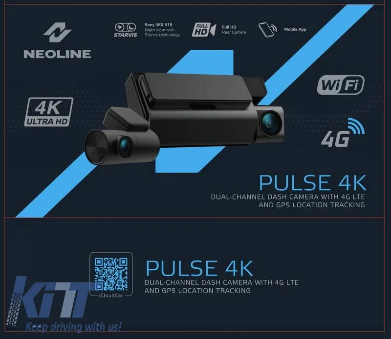 On Board Camera 2 Channel Wi-fi FHD+HD Neoline Pulse 4K