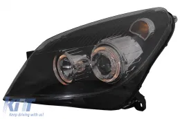 Opel Astra H (2004-2009) fényszóró angyalszemes 2 körgyűrűs fekete-image-59788