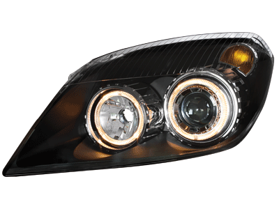 Opel Astra H (2004-2009) fényszóró angyalszemes 2 körgyűrűs fekete-image-5992998