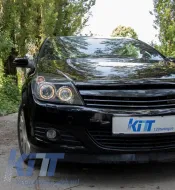 Opel Astra H (2004-2009) fényszóró angyalszemes 2 körgyűrűs fekete-image-6045692