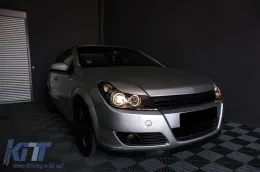 Opel Astra H (2004-2009) fényszóró angyalszemes 2 körgyűrűs fekete-image-6085309