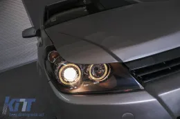 Opel Astra H (2004-2009) fényszóró angyalszemes 2 körgyűrűs fekete-image-6085310