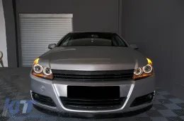 Opel Astra H (2004-2009) fényszóró angyalszemes 2 körgyűrűs fekete-image-6085312