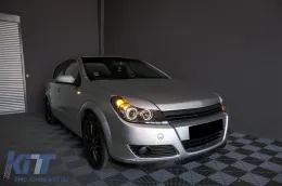 Opel Astra H (2004-2009) fényszóró angyalszemes 2 körgyűrűs fekete-image-6085315