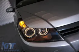 Opel Astra H (2004-2009) fényszóró angyalszemes 2 körgyűrűs fekete-image-6085316
