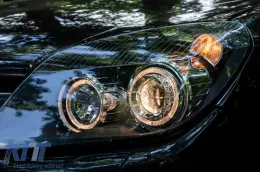 Opel Astra H (2004-2009) fényszóró angyalszemes 2 körgyűrűs fekete-image-6094033