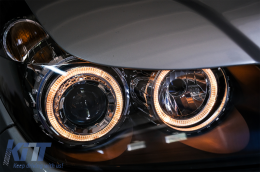 Фарове подходящи за Opel Astra H (03.2004-2009) Angel Eyes 2 Halo Джанти Черен-image-6085307