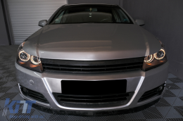 Фарове подходящи за Opel Astra H (03.2004-2009) Angel Eyes 2 Halo Джанти Черен-image-6085313