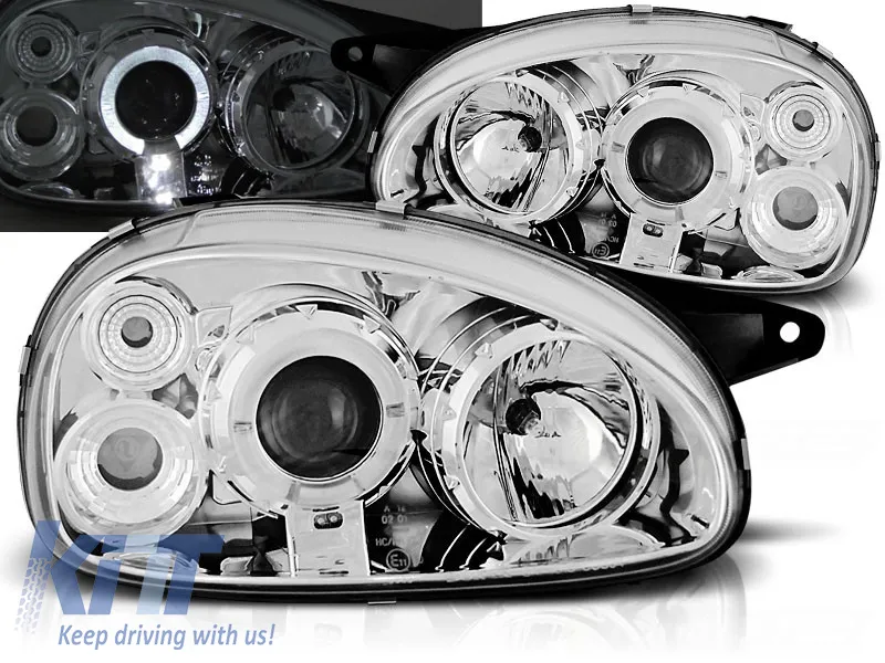 OPEL CORSA B 02.93-10.00 ANGEL EYES CHROME