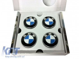 Original BMW self-centering wheel caps set of 4, suitable for wheel bolt diameters of 112mm or 120mm-image-6238870