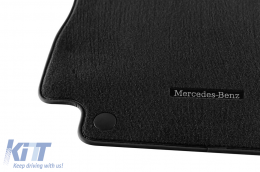 Original textile floor mats suitable for Mercedes-Benz E class W213, S213 2016-2022, set of 4 pieces, black-image-6250362