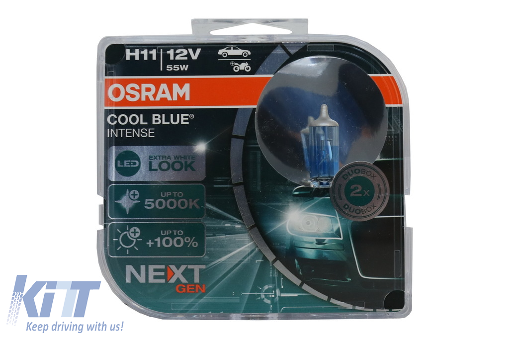 COOL BLUE NEXT GEN H11 Halogen Headlamp 12V Hard cover box (2 Units) -