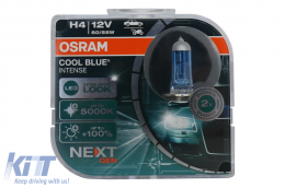OSRAM COOL BLUE INTENSE NEXT GEN H4 Auto-Moto Halogen Headlamp 64193CBN-HCB 12V Hard core Box (2 Units)