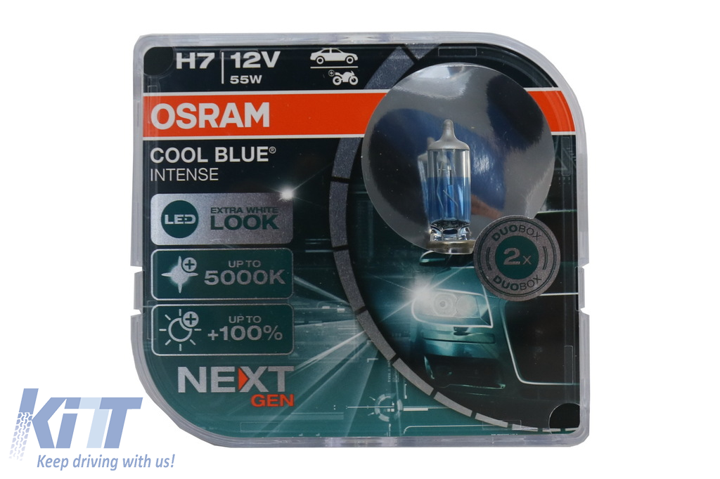 2x ampoules similaires H7 LED 5000K Osram Cool Blue Intense (NEXT GEN)  lumière extra