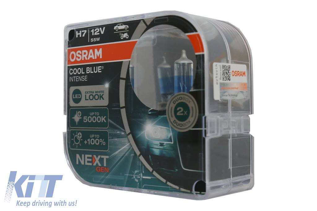 OSRAM COOL BLUE INTENSE NEXT GEN H7 Halogen Headlamp 64210CBN-HCB 12V Hard  core box (2 Units) 