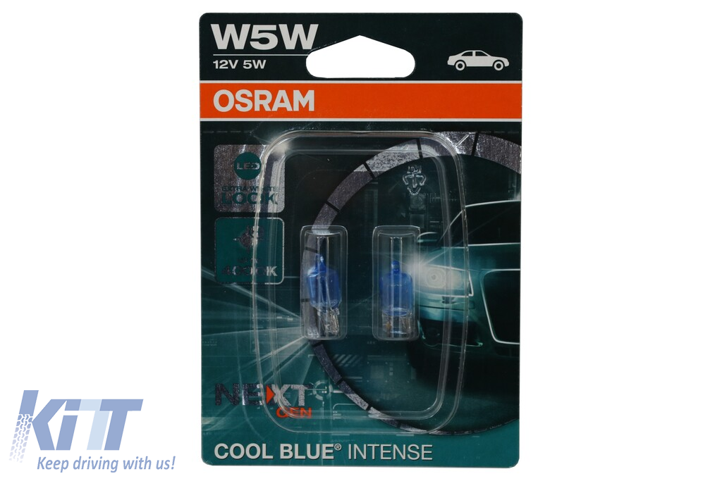 OSRAM Cool Blue Intense Light Globe PAIR W5W Wedge type 5W for Skoda Nissan  T10