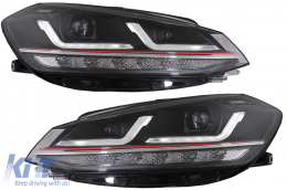 Osram Full LED Headlights LEDriving suitable for VW Golf 7.5 Facelift (2017-2020) GTI Look upgrade for Halogen with Dynamic Sequential Turning Lights - LEDHL109-GTI