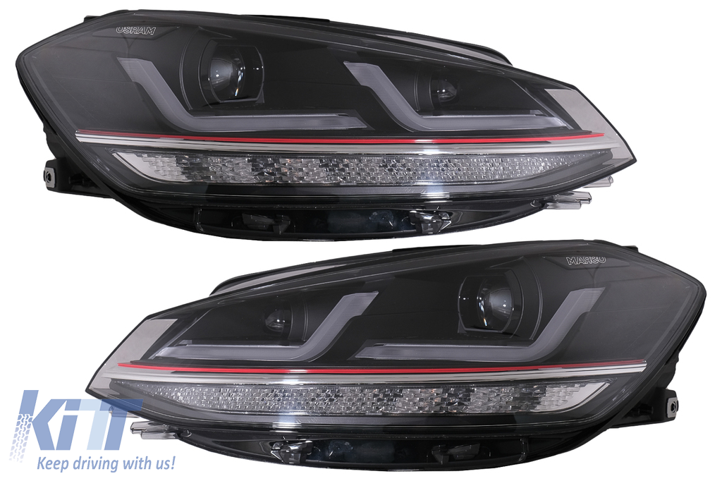 SpecD Projector Headlights VW Golf GTI MK6 (20102014) U BAR W/ LED