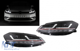Osram Full LED Headlights LEDriving suitable for VW Golf 7.5 Facelift (2017-2020) GTI Look upgrade for Halogen with Dynamic Sequential Turning Lights-image-6075302