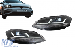 Osram Full LED Фарове LEDriving подходящи за VW Golf 7.5 Facelift (2017-2020) Надстройка за Халоген с Динамичен последователни Въртящи се светлини-image-6075948