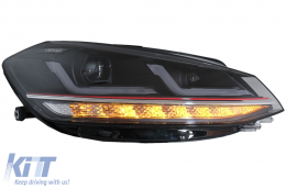 Osram Full LED Фарове LEDriving подходящи за VW Golf 7.5 Facelift (2017-2020) TFSI Look ъпгрейд за Халоген с Динамичен последователни Въртящи се светлини-image-6075273