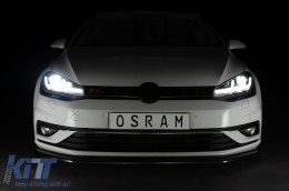 Osram Full LED Фарове LEDriving подходящи за VW Golf 7.5 Facelift (2017-2020) TFSI Look ъпгрейд за Халоген с Динамичен последователни Въртящи се светлини-image-6075284
