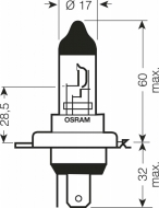 OSRAM Halogen Első lámpa  64193 H4 12V 60/55W karton doboz (1 darab)-image-6029377