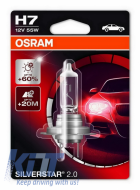 OSRAM Halogen Headlamp Bulb SILVERSTAR 2.0 64210SV2 H7 12V 55W Blister (1 unit) - 64210SV2-01B
