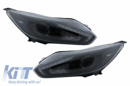 Osram LED Headlights suitable for Ford Focus III Mk3 (2010-2014) Xenon Upgrade OEM Halogen - LEDHL105-BK