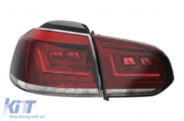Osram LED tail light set suitable for VW Golf VI 2008-2013, red and white base, left and right-image-6238327