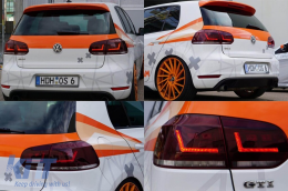 Osram LED tail light set suitable for VW Golf VI 2008-2013, red and white base, left and right-image-6238330