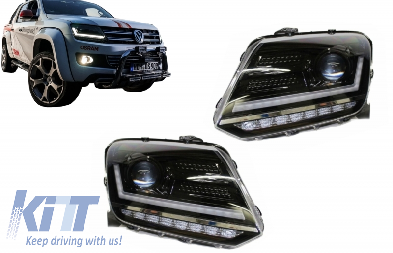 Osram LEDriving Full LED Headlights suitable for VW Amarok (2010-up)  Dynamic Sequential Turning Lights Black 