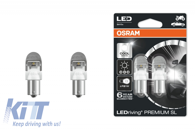 OSRAM LED P21W 3000K lemputės - mažiausia kaina