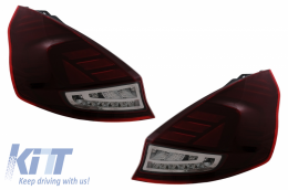 OSRAM LEDriving Taillights Full LED suitable for Ford Fiesta MK7.5 Facelift (2013-2017) Dynamic Sequential Turning Lights Black Edition - LEDTL101CL
