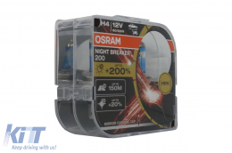 OSRAM NIGHT BREAKER 200 H4 Auto- Moto Halogen Headlamp 64193NB200-HCB Hardcore Box-image-6089463