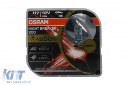 OSRAM NIGHT BREAKER 200 H7 Auto-Moto Halogen Headlamp 64210NB200-HCB Hardcore Box-image-6089464