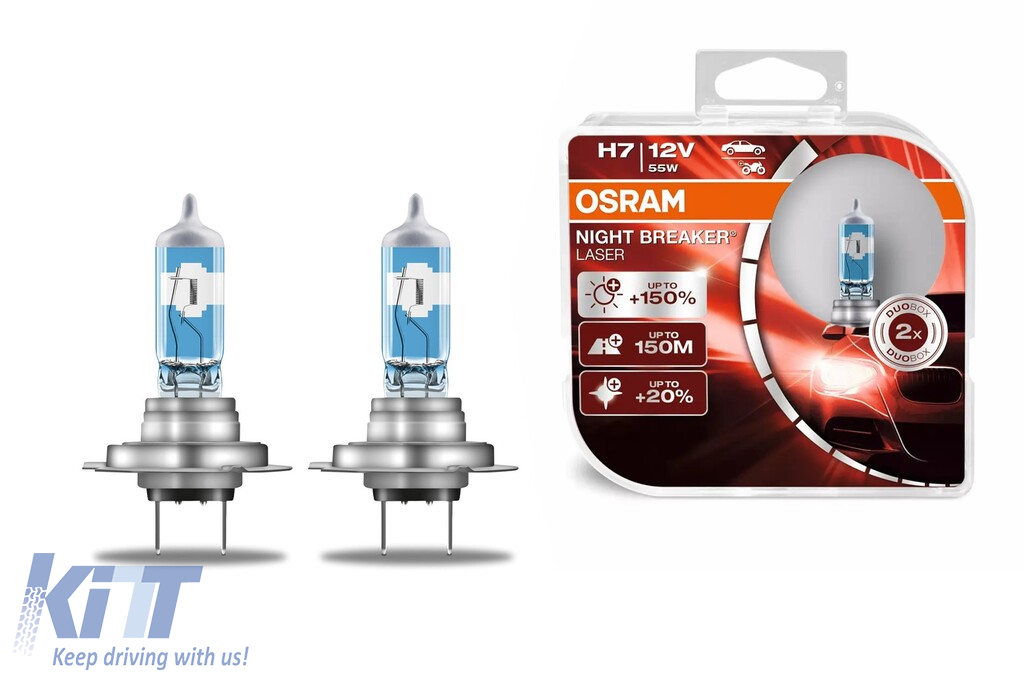 H7 Osram Night Breaker Laser Halogen Headlight Bulb 64210NL (Pack of 2)