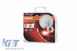 OSRAM NIGHT BREAKER SILVER H7 Halogen Headlamp 64210NBL HCB 12V 55W Duobox (2 Units)-image-6054677